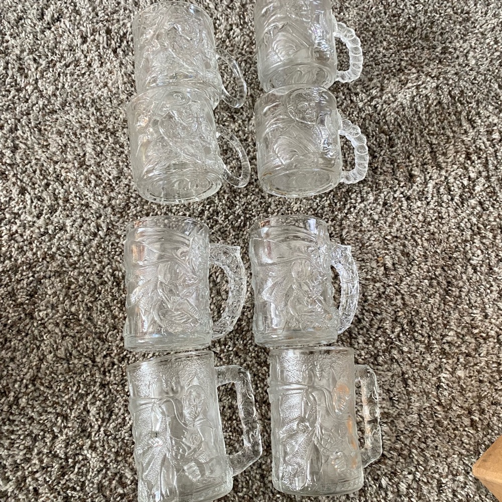 McDonalds Batman Forever Glass Mugs 1995